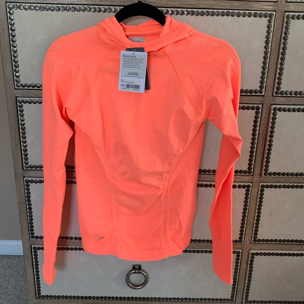 Athleta Tracker Hoodie neon orange
